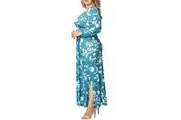 Kiyonna Plus Kelsey Long Sleeve Maxi Dress