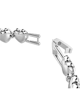 Swarovski Ariana Grande x Swarovski Rhodium Plated Heart Mixed Cuts Tennis Bracelet