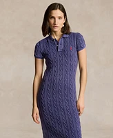 Polo Ralph Lauren Women's Cable-Knit Cotton Midi Dress