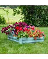 2-Tier Galvanized Steel Raised Garden Bed - For Flowers, Plants, and Vegetables 94.5-Gal Soil Capacity Silver