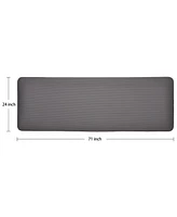 Signature Fitness 1" Extra Thick Exercise Fitness Yoga Mat w/ Carry Strap, Gray