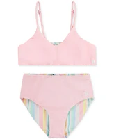 Hurley Big Girls 2-Pc. Reversible Triangle Bikini Top & Bottoms Set