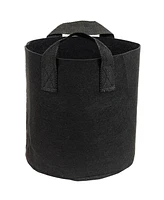 Garden Grow Bag with Handles Nonwoven Polypropylene Fabric, Black