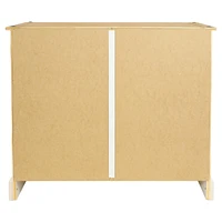 Solid Pine Kitchen Sideboard Cabinet with 2 Drawers and 2 Doors - 31.5 Inches H - Chocolate