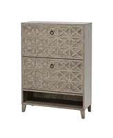 Tribesigns Shoe Cabinet with 2 Flip Drawers, Narrow Storage Organizer for Entryway, Freestanding Wood Rack Wooden Legs Adjustab