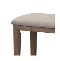 Slickblue Wooden Bench with Fabric Upholstered Seat for Comfortable and Elegant Seating