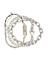 Jessica Carlyle Women's Silver Tone Metal Alloy Analog Watch, 26mm