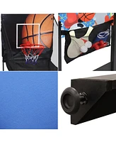 Indoor Sport Collage 2-Player 5-in-1 Multi-Game Table with Billiards, Push Hockey, Foosball, Ping Pong, and Basketball - 45"