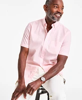 Club Room Men's Luna Regular-Fit Stretch Geo-Print Button-Down Poplin Shirt, Exclusively at Macy's