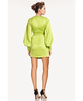 ONE33 Social Women's The Vera Ruched Balloon Sleeve Cocktail Dress