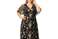 Kiyonna Plus Embroidered Elegance Evening Gown