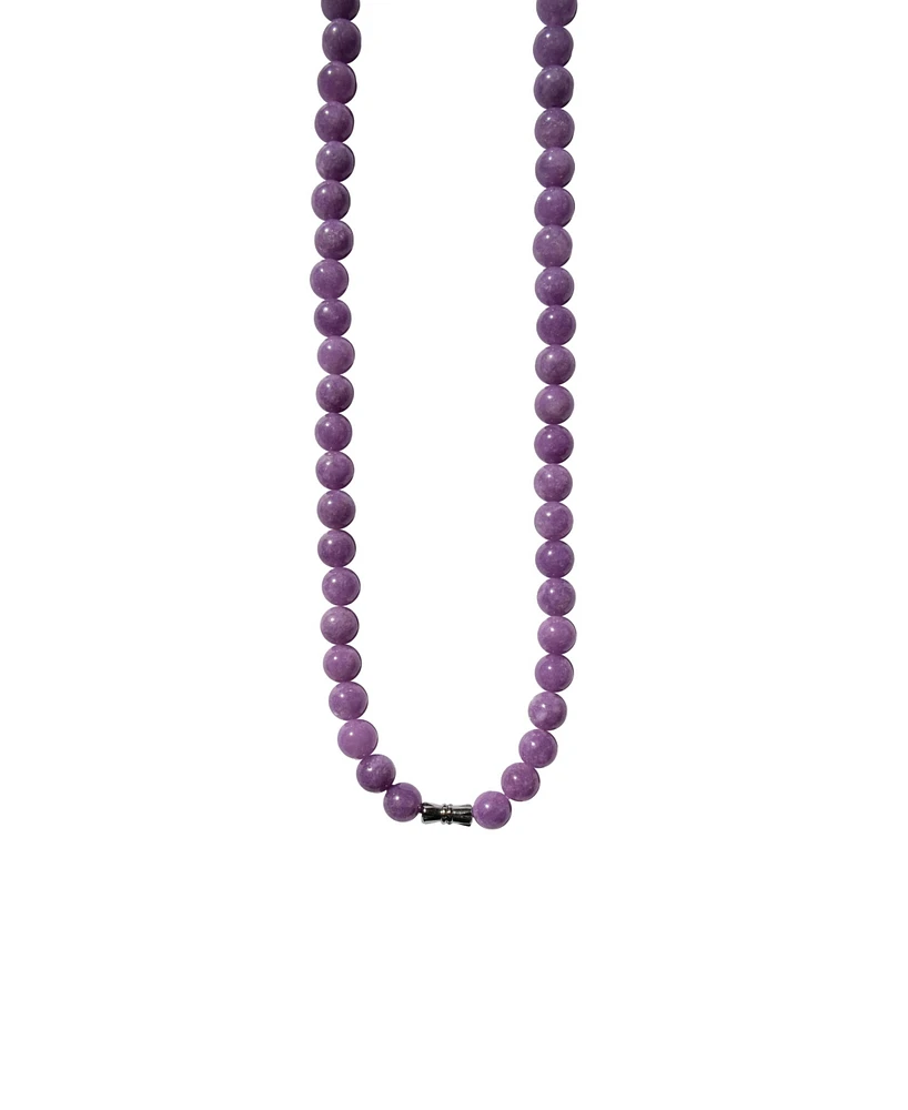 Lilac — Purple jade beaded necklace