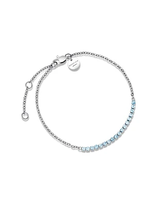 Rosefield Tennis Bracelet Rhodium Plated Stainless Steel