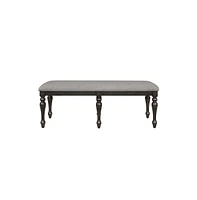 Slickblue Classic Wood Frame Bench with Cushioned Fabric Upholstery for Comfortable and Elegant Seating