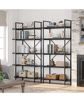 gaomon Large Book Shelf with 5 Open Bookshelves with Roman Column