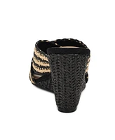 Nine West Women's Novela Woven Slip-On Wedge Sandals