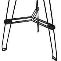 42.25-Inch H Indoor Steel Wire Bar Table with Faux Woodgrain Tabletop - Brown