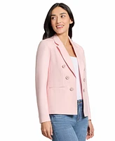Jones New York Women's Faux Double Breasted Collared Jacket