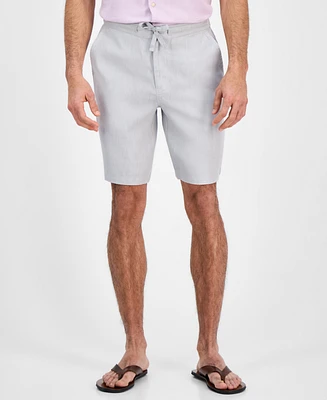 Club Room Men's Linen 9" Drawstring Shorts, Created for Macy's