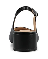 Journee Collection Women's Sammie Block Heel Slingback Pumps