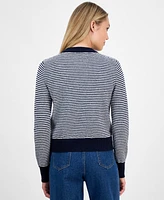 Nautica Jeans Women's Terry Striped Cardigan