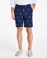 Club Room Men's Regular-Fit Sailboat Embroidered 9" Shorts, Exclusively at Macy's