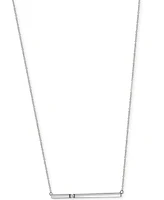 Diamond Accent Bar Pendant Necklace in 14k White Gold