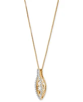 Diamond Marquise 16" Pendant Necklace (1/3 ct. t.w.) in 14k Yellow Gold