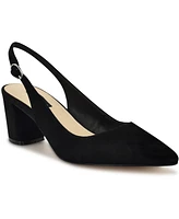 Nine West Women's Kamsee Block Heel Slingback Pumps