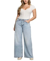 Guess Women's Bellflower Wide-Leg Jeans