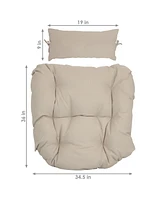 Egg Chair Cushion Replacement with Head Pillow