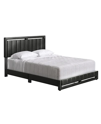 Boyd Sleep Belle Upholstered Platform Bed with Headboard, Mattress Foundation with Strong 14 Wood Slat Supports