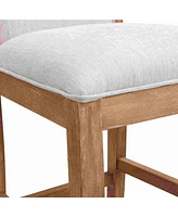 The Pop Home 30.5-Inch Upholstered Bar Stools Set of 2, Retro Chairs for Kitchen Island or Dining Room-The