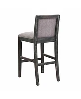 The Pop Home 30.5-Inch Upholstered Bar Stools Set of 2, Retro Chairs for Kitchen Island or Dining Room-The