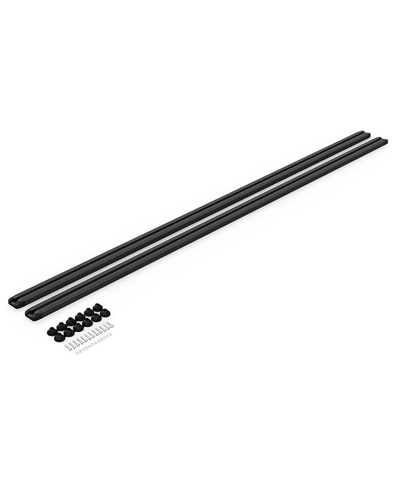 Yakima Hd Track 60 Inch Car Roof Top Rack Mounting System with CapNuts, Black