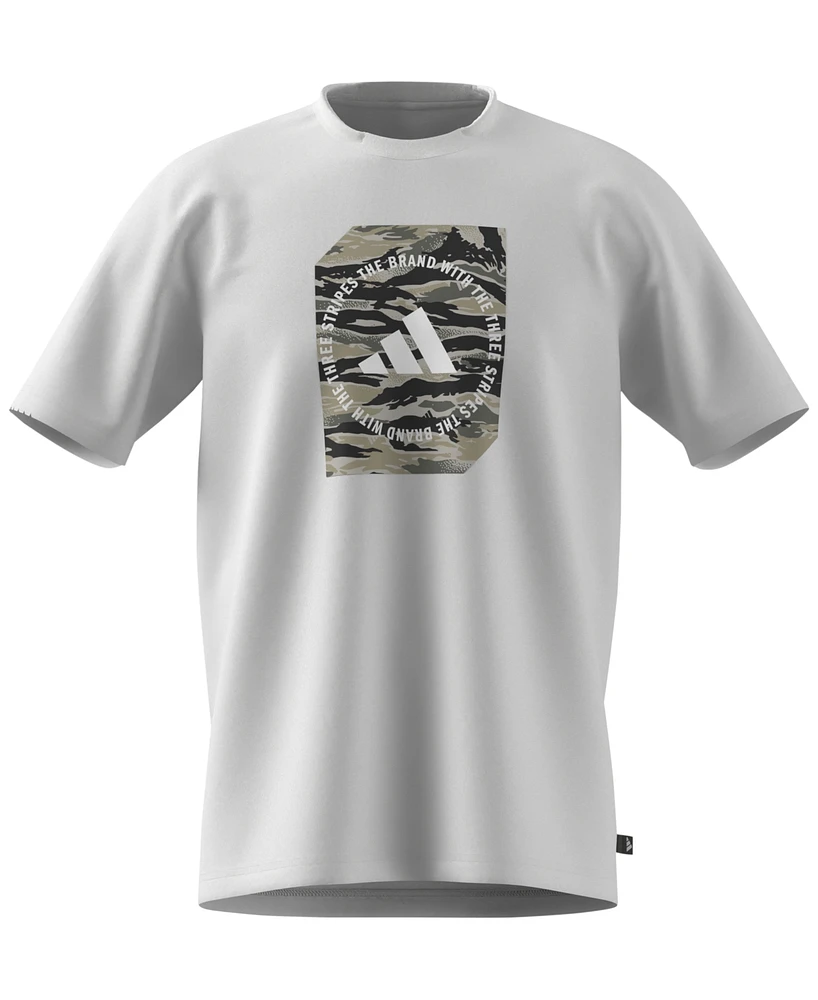 adidas Men's Regular-Fit Camo Logo Graphic T-Shirt