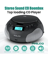 Philco Wired Boombox with Cd Player | MP3/Wma/Cd-r/Cd-rw/Fm Radi, 3.5mm Aux Input, Stereo Sound, Led Display, Compact & Easy-to-Use