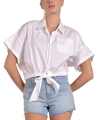 Elan Women's Tie-Front Shirt