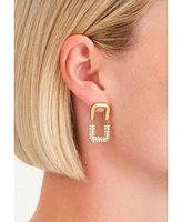 Rosefield Half Studs Earrings In 14K Yellow Gold Plated Stainless Steel