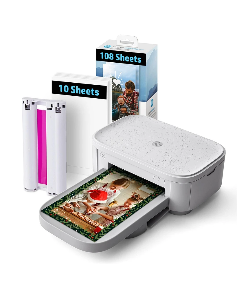 Hp Sprocket Studio Plus 4x6 Wireless Instant Photo Printer – 118 Sheets & Cartridge Bundle