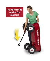 Radio Flyer Steel Wagon, Walking & Riding Cart for Kids Age 1-5, Big Red Classic