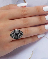 Black Spinel Statement Ring (5/8 ct. t.w.) Sterling Silver