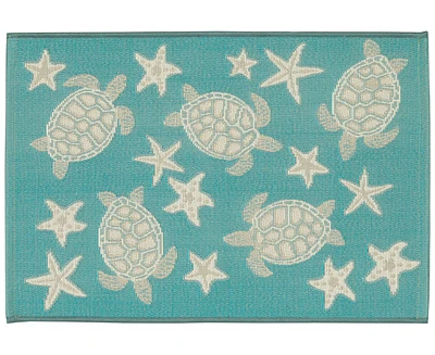Liora Manne' Esencia Turtle and Stars 2'5"x3'11" Area Rug