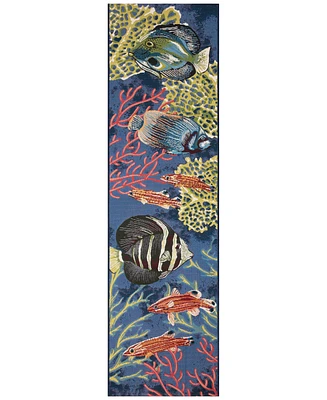 Liora Manne' Marina Fish 1'11"x7'6" Runner Area Rug