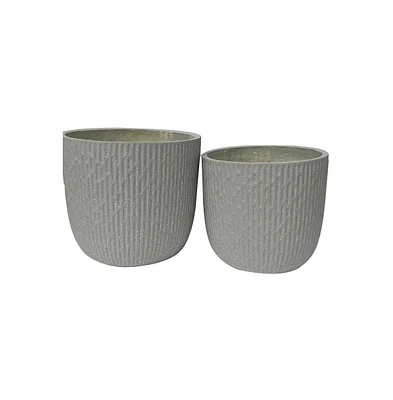 Slickblue Set of 2 Planters for Indoor or Outdoor Decor and Stylish Plant Display