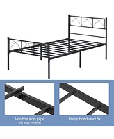 gaomon Twin Size Metal Bed Frame, Platform Bed Frame with Headboard and Footboard