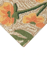 Liora Manne' Frontporch Floral Dragonfly 2'x3' Area Rug