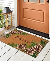 Liora Manne' Natura Pinecone Border 1'6"x2'6" Area Rug