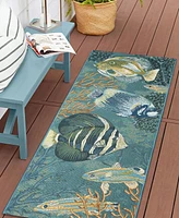 Liora Manne' Esencia Fish 1'11"x4'11" Runner Area Rug