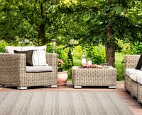 Liora Manne' Miranda Tweed Stripe 9'10"x12'1" Area Rug